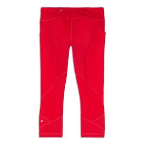 Lululemon Pace Rival Crop *22" - red